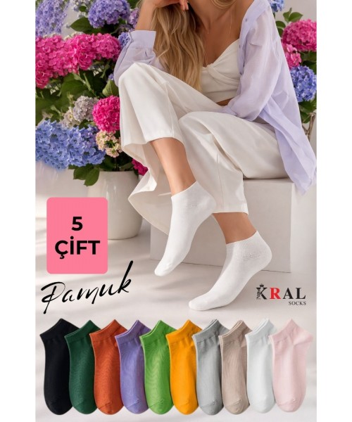 Kadın Penye Patik Çorap 5 Çift Kadın Penye Patik Çorap 5 Çift